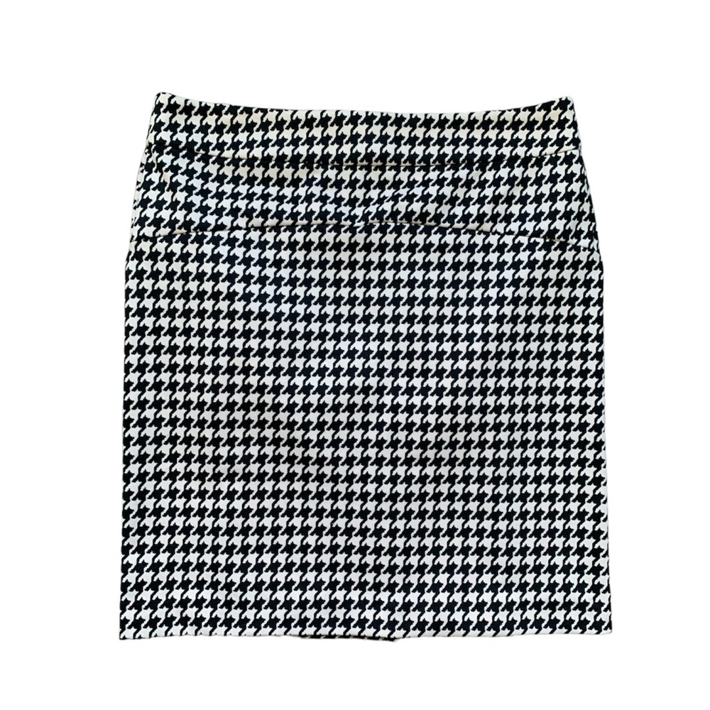 Michael Kors Black & White Houndstooth Pencil Skirt 10